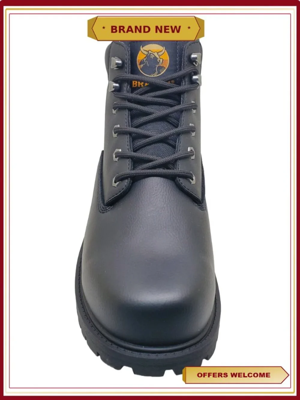 Men's Soft Toe Lace-Up Work Boots - Durable & Comfortable